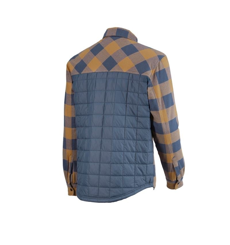 Tričká, pulóvre a košele: Károvaná košeľa Allseason e.s.iconic + mandľovo hnedá/oxidová modrá 5