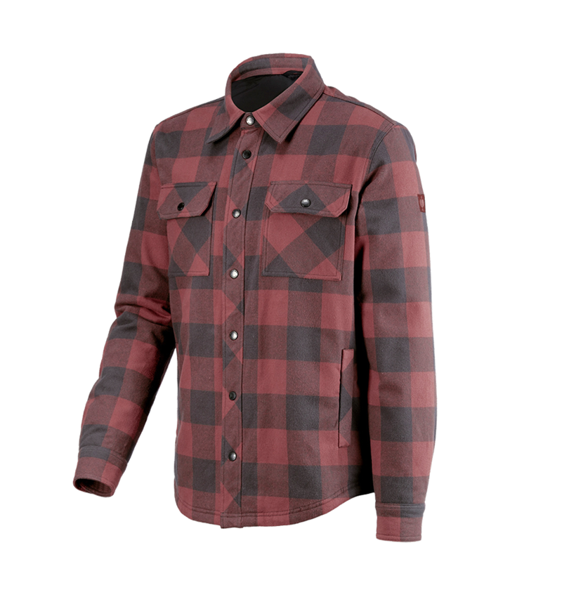 Témy: Károvaná košeľa Allseason e.s.iconic + oxidová červená/karbónová sivá 6