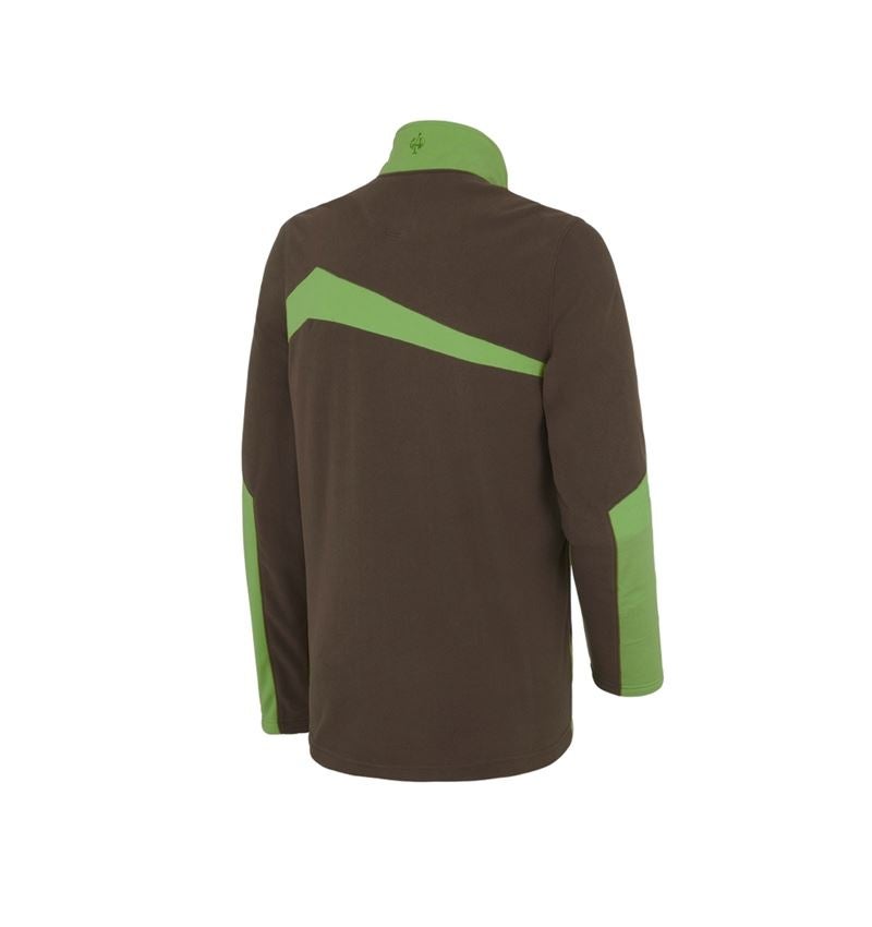 Tričká, pulóvre a košele: Flísový sveter e.s.motion 2020 + gaštanová/morská zelená 3