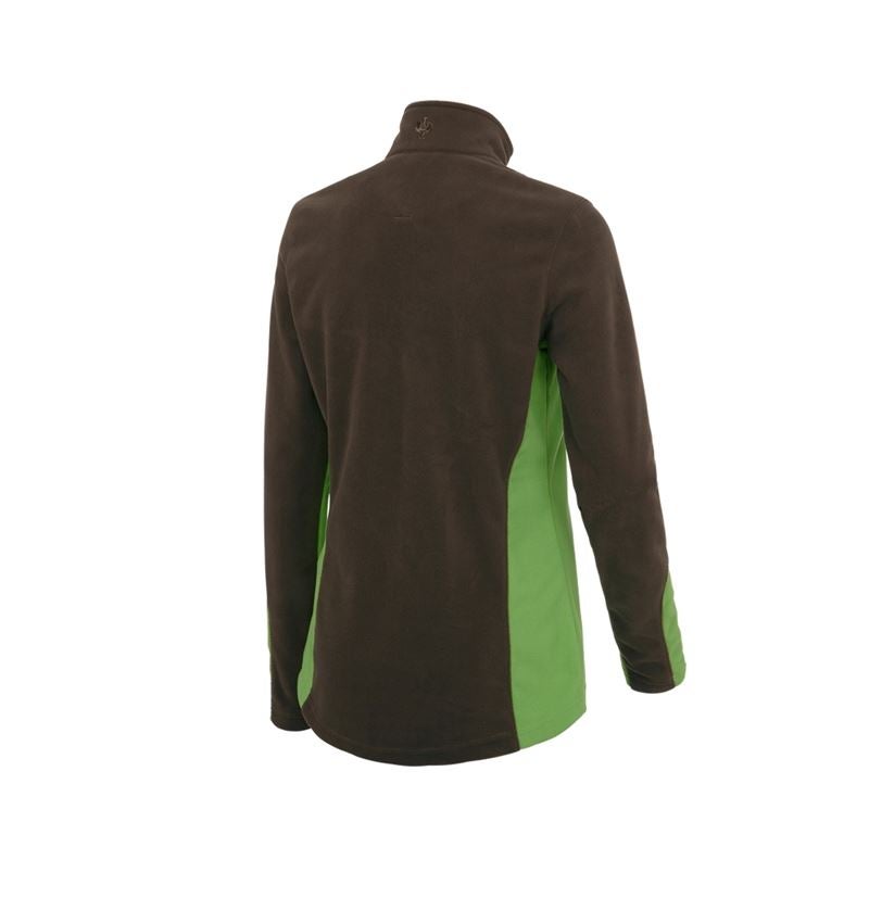 Tričká, pulóvre a košele: Flísový sveter e.s.motion 2020, dámsky + morská zelená/gaštanová 3