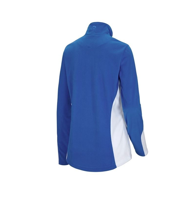 Tričká, pulóvre a košele: Flísový sveter e.s.motion 2020, dámsky + biela/enciánová modrá 3