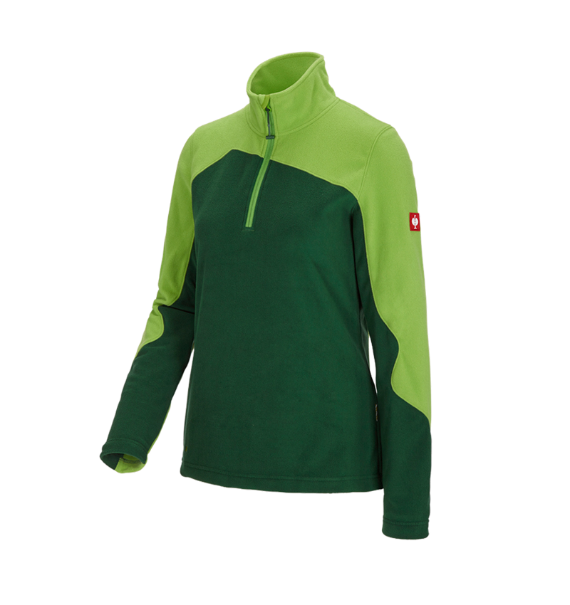 Tričká, pulóvre a košele: Flísový sveter e.s.motion 2020, dámsky + zelená/morská zelená 2