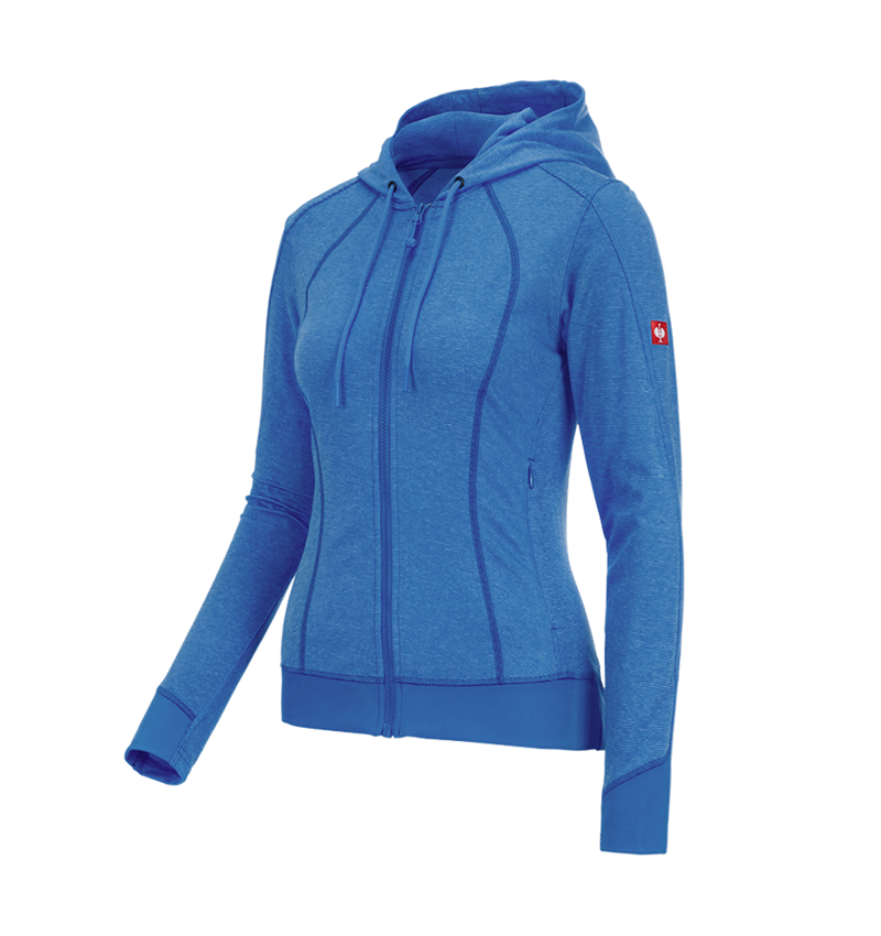Tričká, pulóvre a košele: Funkčná bunda s kapucňou e.s. stripe, dámska + enciánová modrá 1