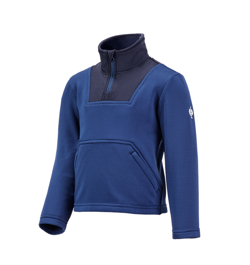 Tričká, pulóvre a košele: Termo strečový funkčný sveter e.s.concrete, detský + alkalická modrá/tmavomodrá 2