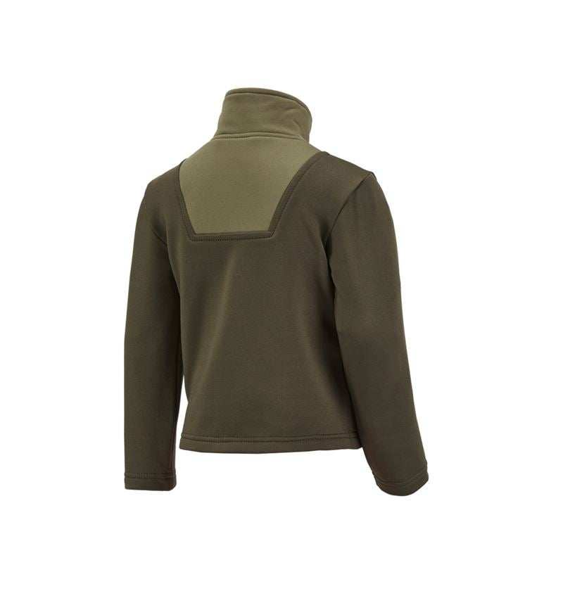 Tričká, pulóvre a košele: Termo strečový funkčný sveter e.s.concrete, detský + bahenná zelená/kavyľová zelená 3