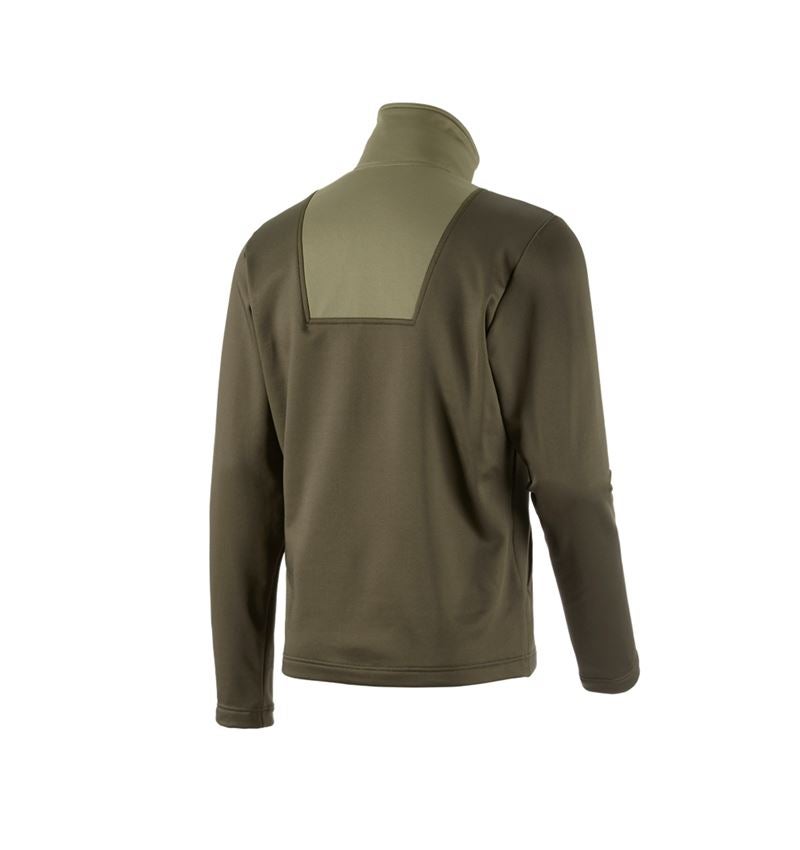 Tričká, pulóvre a košele: Funkčný sveter e.s. termo stretch e.s.concrete + bahenná zelená/kavyľová zelená 3