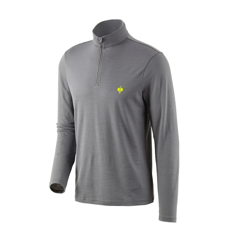 Tričká, pulóvre a košele: Sveter Merino e.s.trail + čadičovo sivá/acidová žltá 3