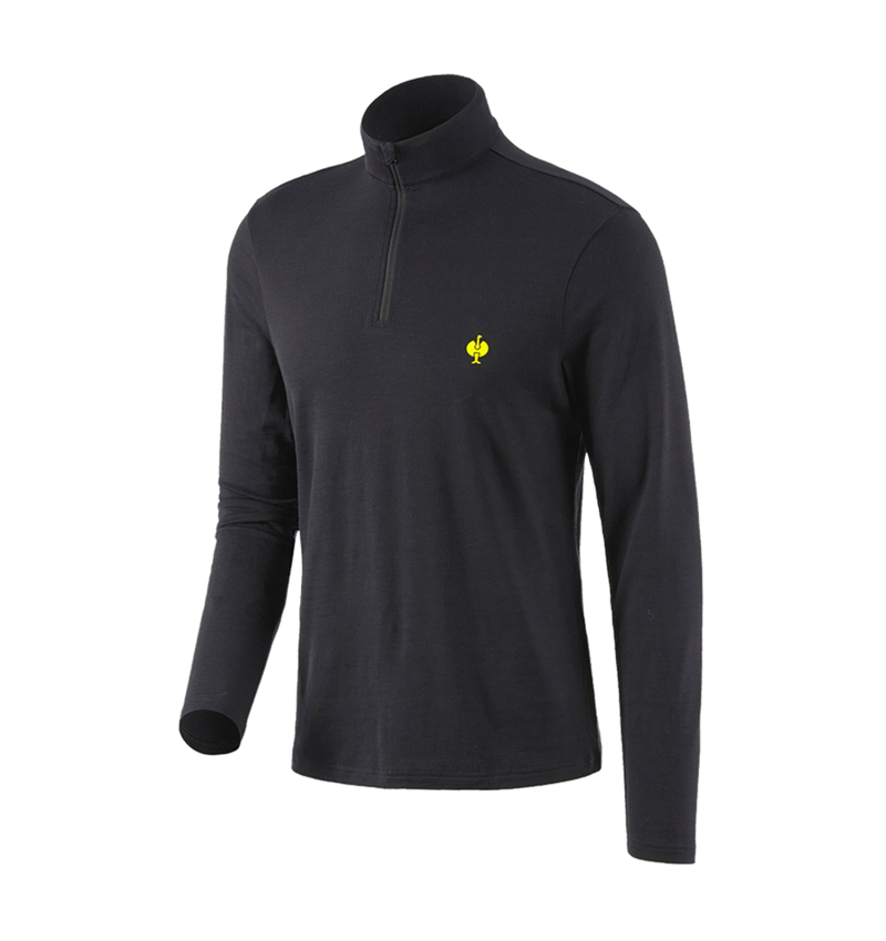 Tričká, pulóvre a košele: Sveter Merino e.s.trail + čierna/acidová žltá 2