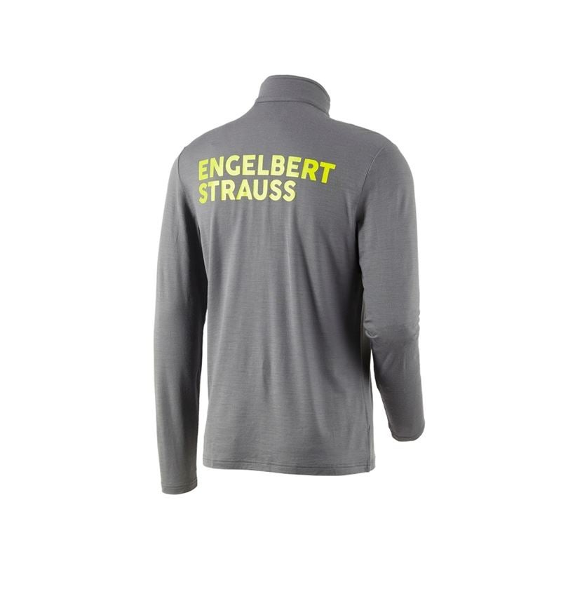 Tričká, pulóvre a košele: Sveter Merino e.s.trail + čadičovo sivá/acidová žltá 4
