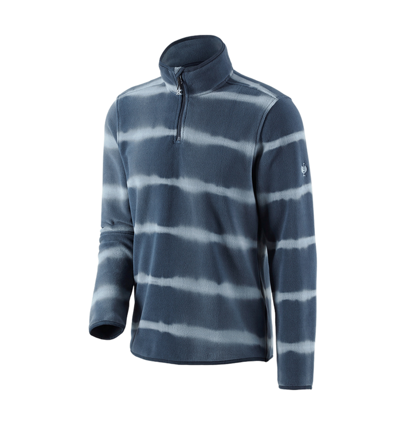 Tričká, pulóvre a košele: Flísový sveter tie-dye e.s.motion ten + bridlicová modrá/dymová modrá 3
