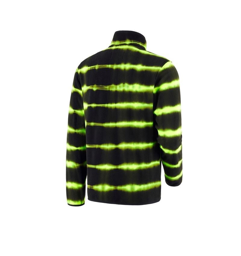 Tričká, pulóvre a košele: Flísový sveter tie-dye e.s.motion ten + čierna/výstražná žltá 3