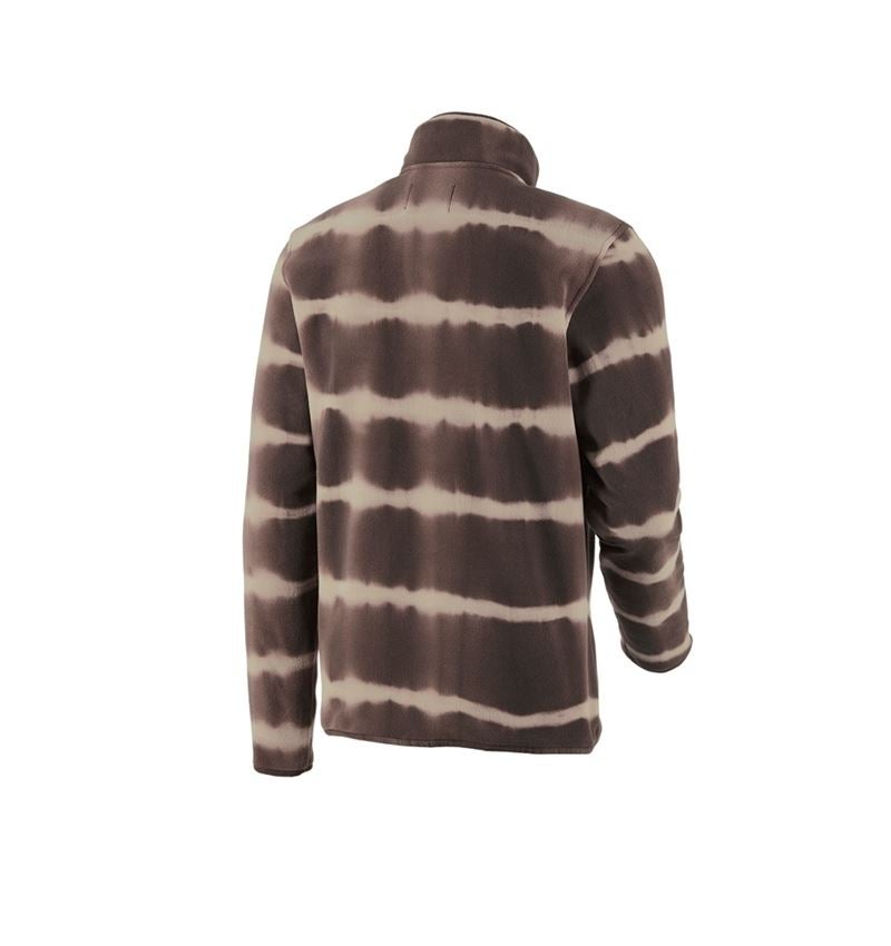 Tričká, pulóvre a košele: Flísový sveter tie-dye e.s.motion ten + gaštanová/pekanová hnedá 4