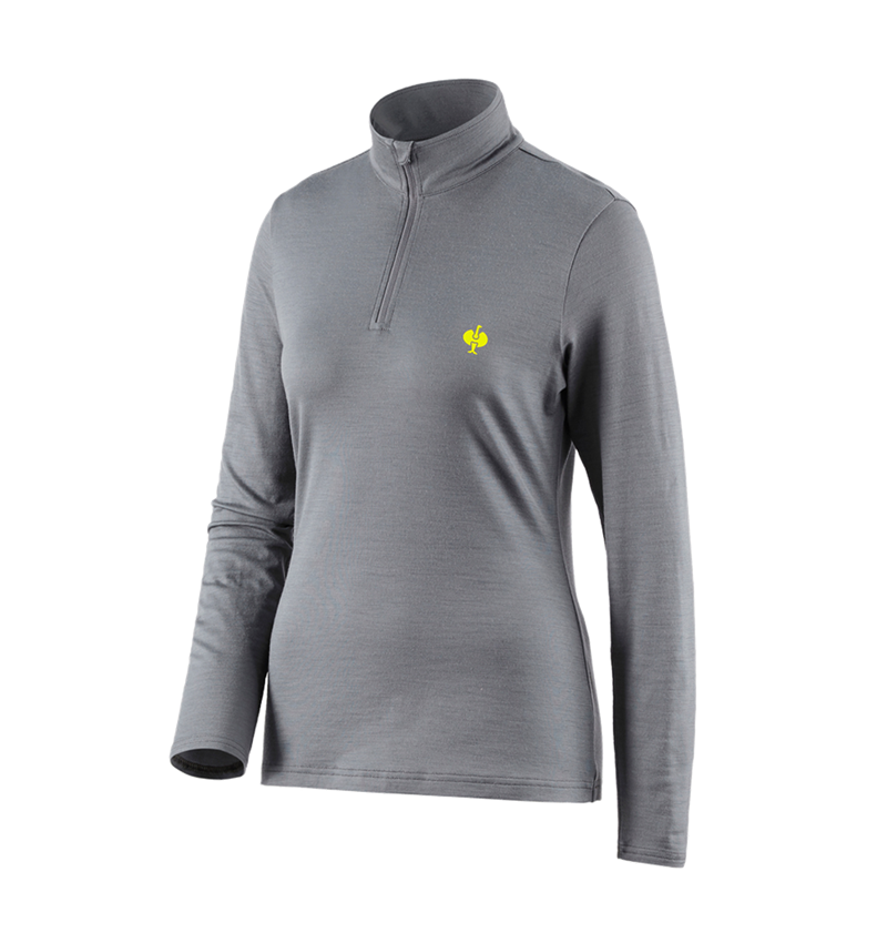 Tričká, pulóvre a košele: Sveter Merino e.s.trail, dámska + čadičovo sivá/acidová žltá 3