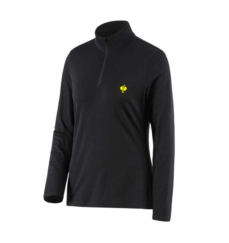 Tričká, pulóvre a košele: Sveter Merino e.s.trail, dámska + čierna/acidová žltá 2