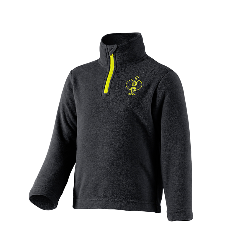 Tričká, pulóvre a košele: Flísový sveter e.s.trail, detské + čierna/acidová žltá 2
