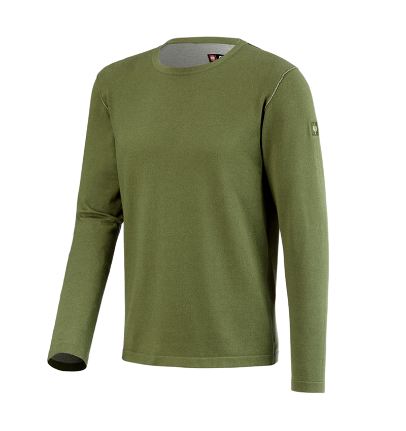 Tričká, pulóvre a košele: Úpletový sveter e.s.iconic + horská zelená 7