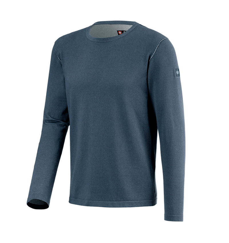 Tričká, pulóvre a košele: Úpletový sveter e.s.iconic + oxidová modrá 8