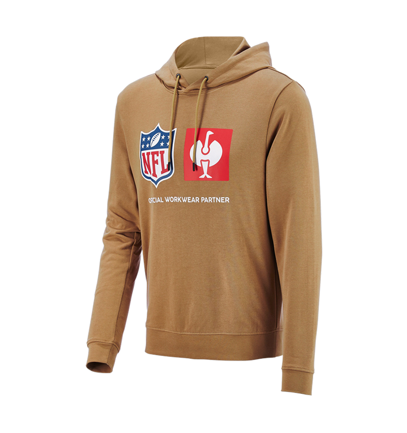 Tričká, pulóvre a košele: NFL Hoodie cotton + mandľovo hnedá 6