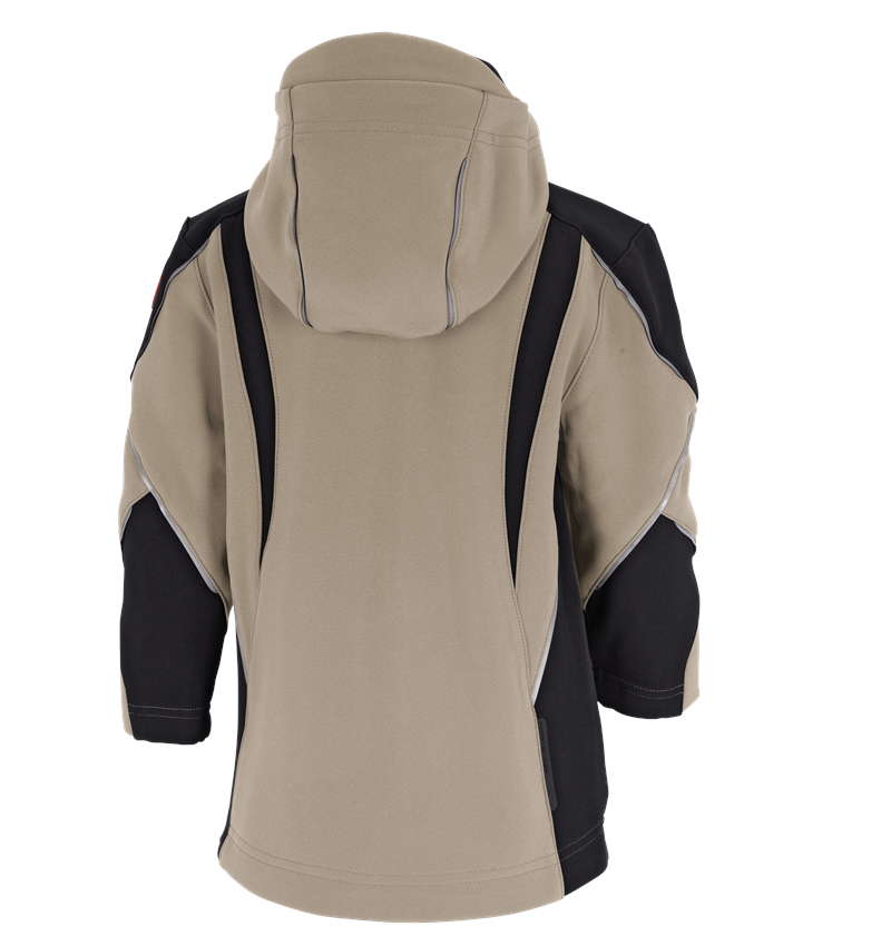 Bundy: Softshellová bunda e.s.vision, detská + hlinená/čierna 3