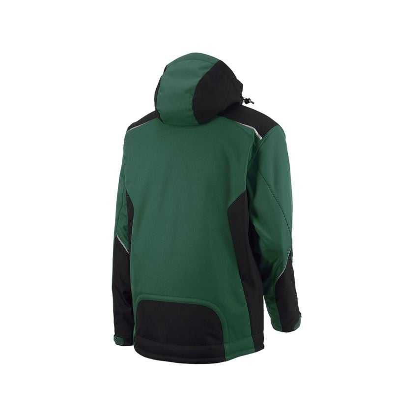Pracovné bundy: Softshellová bunda e.s.motion + zelená/čierna 3