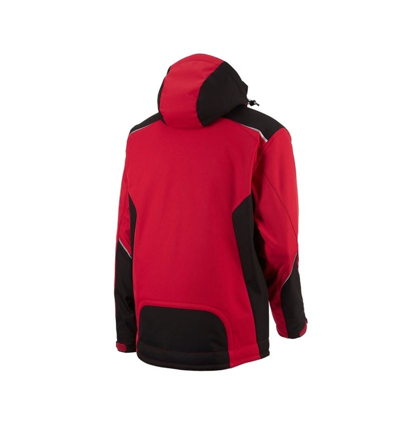 Pracovné bundy: Softshellová bunda e.s.motion + červená/čierna 3