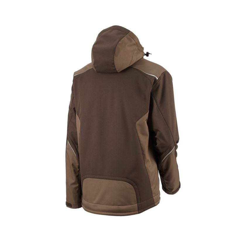 Studená: Softshellová bunda e.s.motion + gaštanová/lieskový oriešok 3