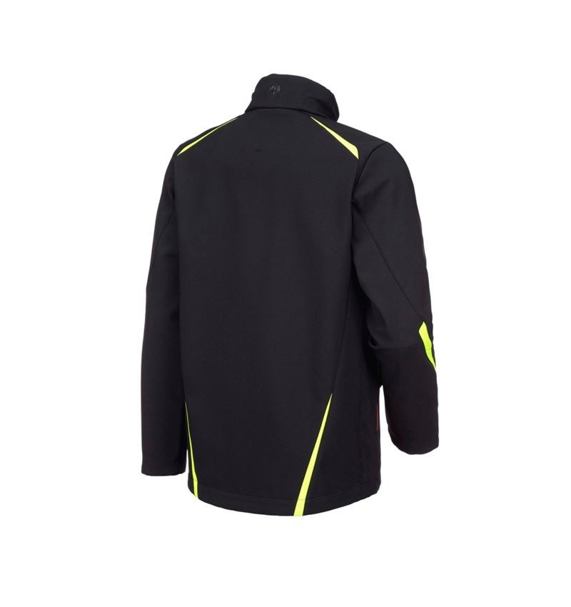 Pracovné bundy: Softshellová bunda e.s.motion 2020 + čierna/výstražná žltá/výstražná oranžová 3