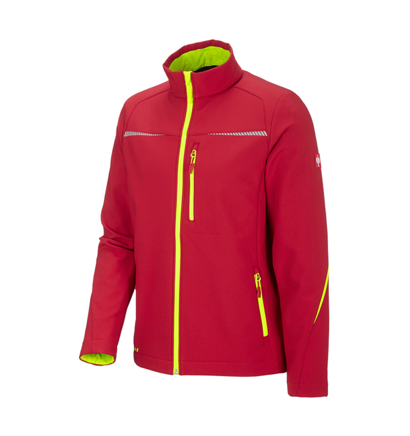 Pracovné bundy: Softshellová bunda e.s.motion 2020 + ohnivá červená/výstražná žltá 3