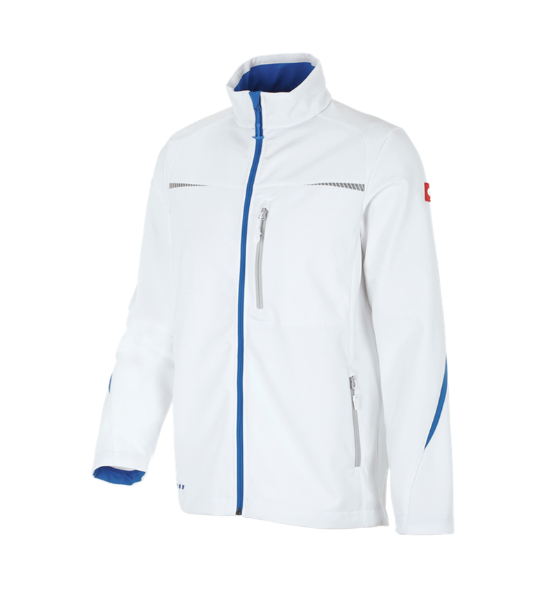 Inštalatér: Softshellová bunda e.s.motion 2020 + biela/enciánová modrá 2