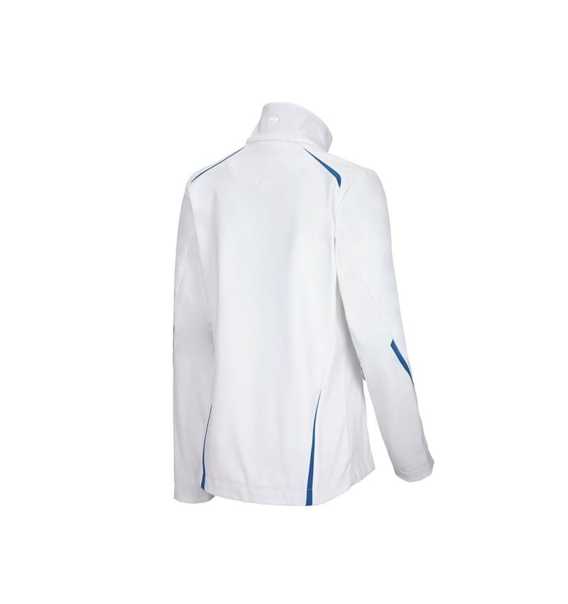 Pracovné bundy: Softshellová bunda e.s.motion 2020, dámska + biela/enciánová modrá 3