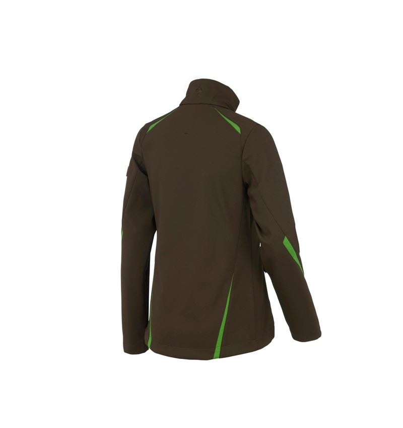 Pracovné bundy: Softshellová bunda e.s.motion 2020, dámska + gaštanová/morská zelená 3