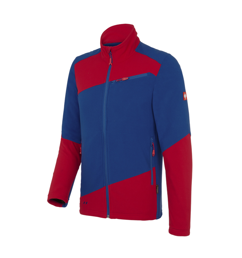 Pracovné bundy: Flísová bunda e.s.motion 2020 + nevadzovo modrá/ohnivá červená