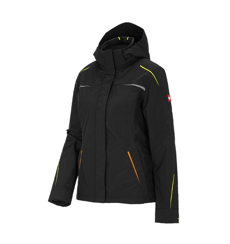 Studená: Funkčná bunda 3 v 1 e.s.motion 2020, dámska + čierna/výstražná žltá/výstražná oranžová