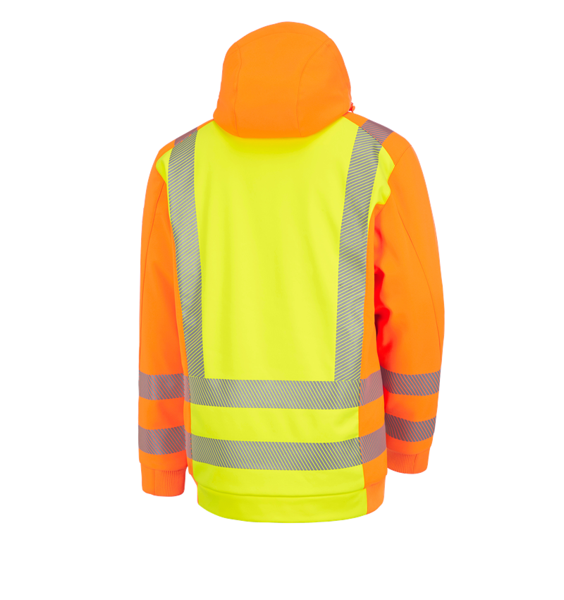 Témy: Reflexná zimná softshellová bunda e.s.motion 2020 + výstražná žltá/výstražná oranžová 3