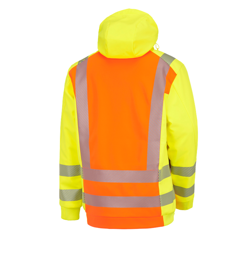 Témy: Reflexná zimná softshellová bunda e.s.motion 2020 + výstražná oranžová/výstražná žltá 3