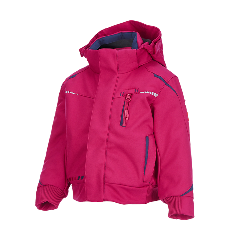 Studená: Zimná softshellová bunda e.s.motion 2020, detská + bobuľová/tmavomodrá