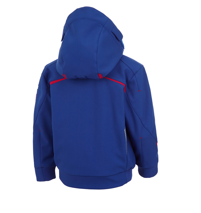 Studená: Zimná softshellová bunda e.s.motion 2020, detská + nevadzovo modrá/ohnivá červená 1