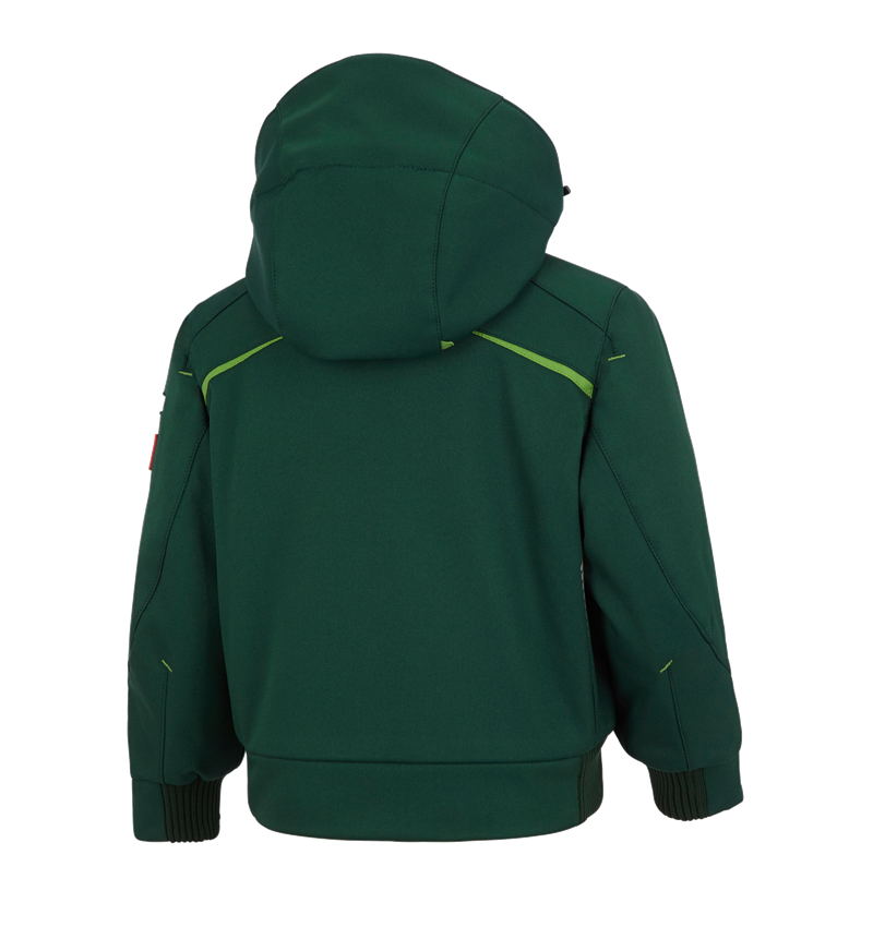 Bundy: Zimná softshellová bunda e.s.motion 2020, detská + zelená/morská zelená 3