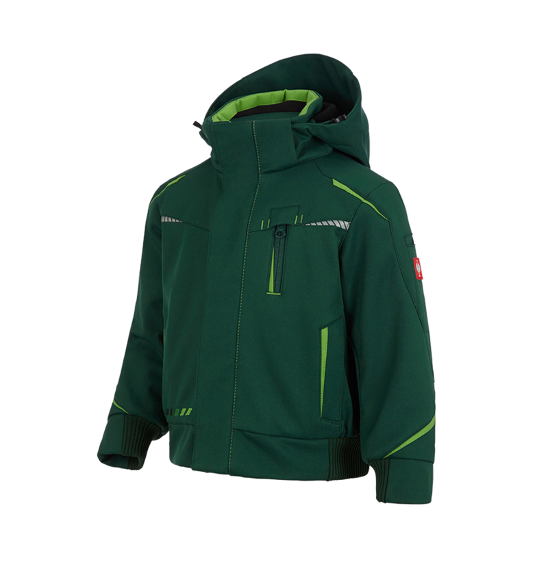 Studená: Zimná softshellová bunda e.s.motion 2020, detská + zelená/morská zelená 2