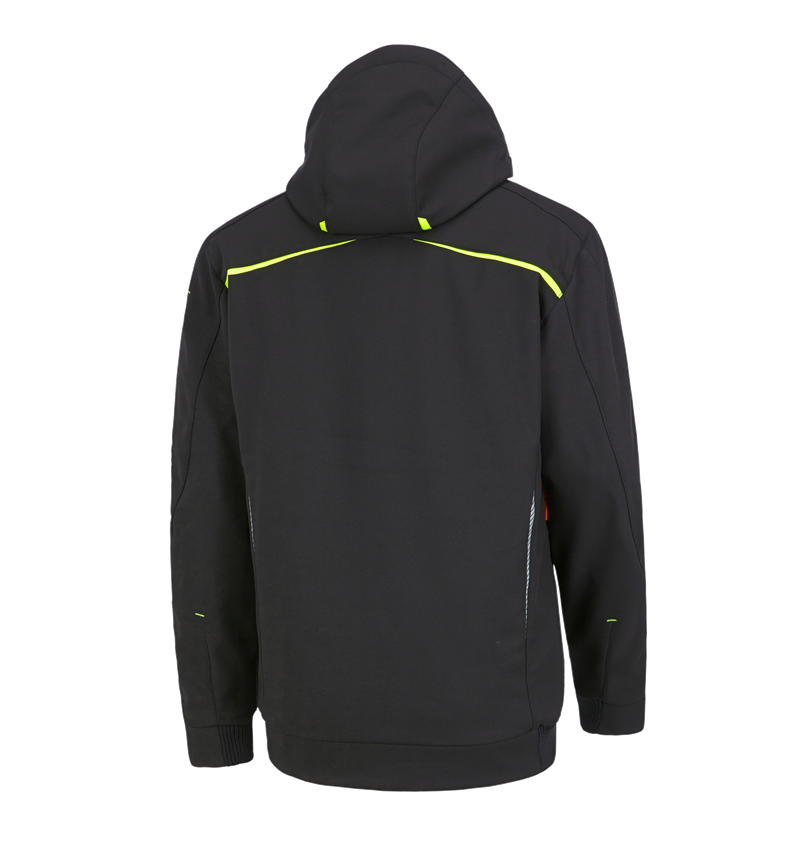 Studená: Zimná softshellová bunda e.s.motion 2020, pánska + čierna/výstražná žltá/výstražná oranžová 3