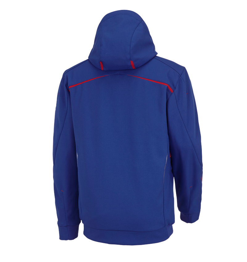 Studená: Zimná softshellová bunda e.s.motion 2020, pánska + nevadzovo modrá/ohnivá červená 3