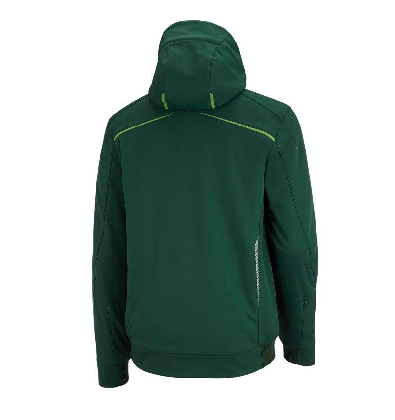 Pracovné bundy: Zimná softshellová bunda e.s.motion 2020, pánska + zelená/morská zelená 3