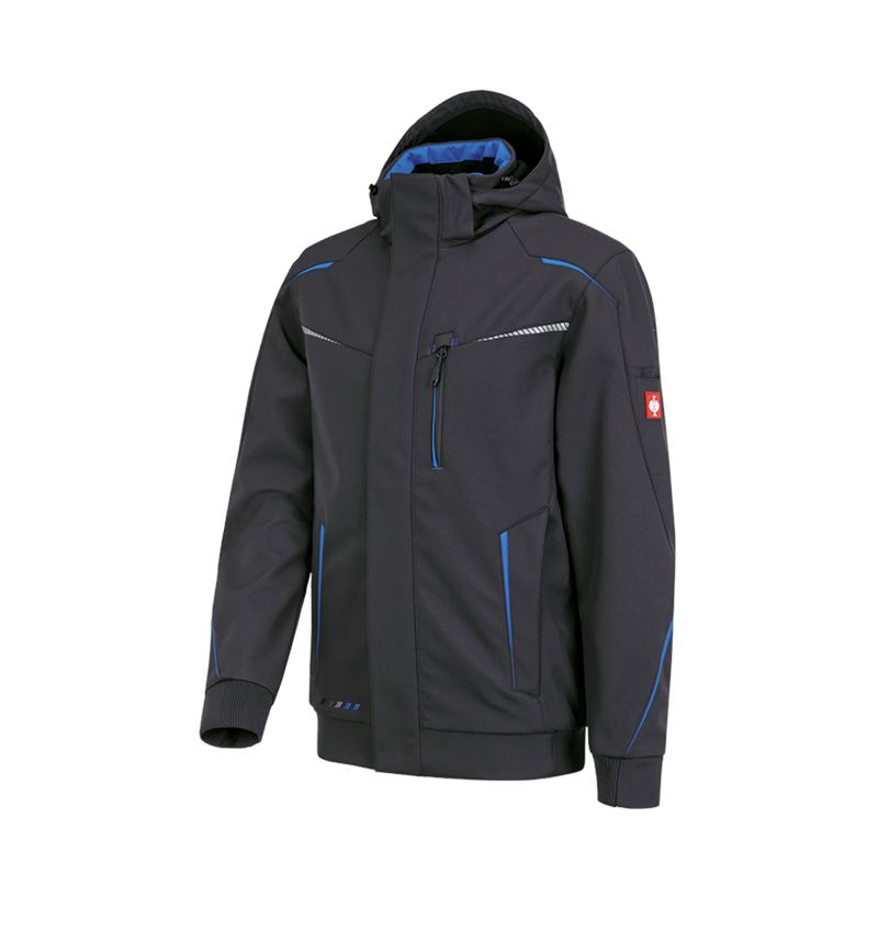 Studená: Zimná softshellová bunda e.s.motion 2020, pánska + grafitová/enciánová modrá 2