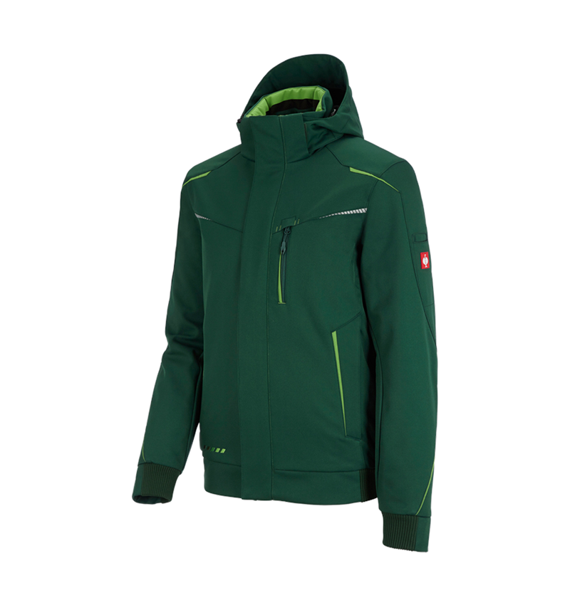 Inštalatér: Zimná softshellová bunda e.s.motion 2020, pánska + zelená/morská zelená 2