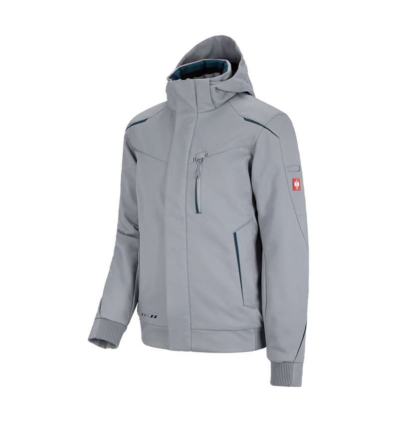 Studená: Zimná softshellová bunda e.s.motion 2020, pánska + platinová/morská modrá 2
