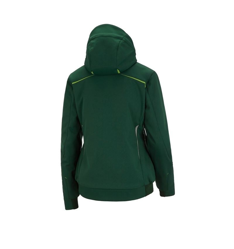 Pracovné bundy: Zimná softshellová bunda e.s.motion 2020, dámska + zelená/morská zelená 3