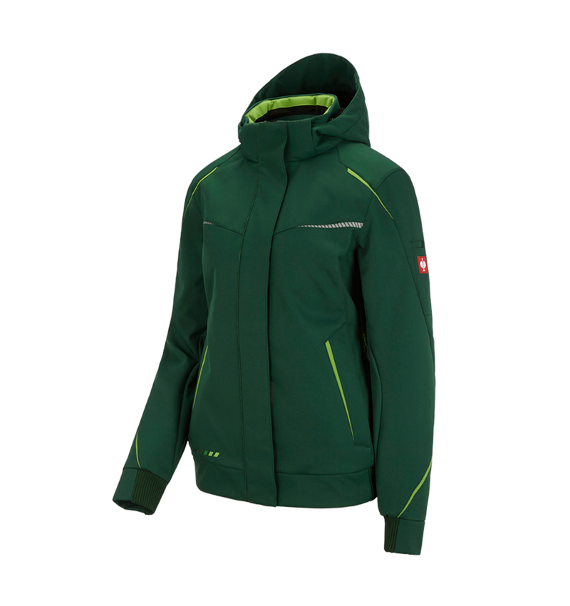 Pracovné bundy: Zimná softshellová bunda e.s.motion 2020, dámska + zelená/morská zelená 2