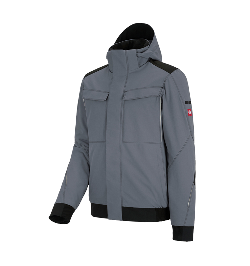 Studená: Zimná funkčná bunda e.s.dynashield + cementová/čierna 2