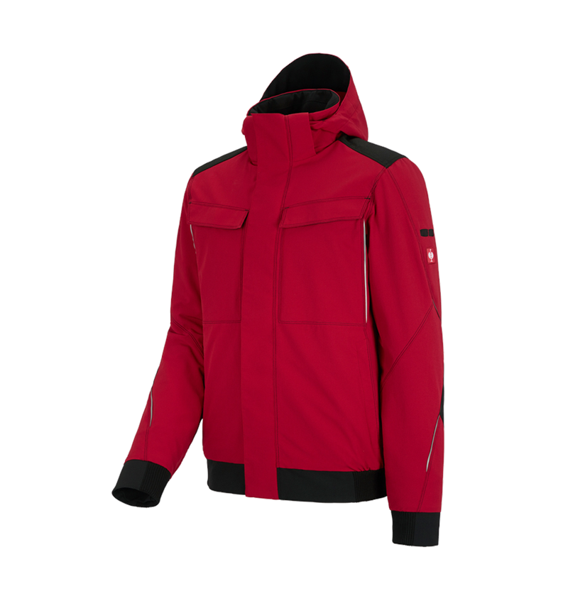 Studená: Zimná funkčná bunda e.s.dynashield + ohnivá červená/čierna 2