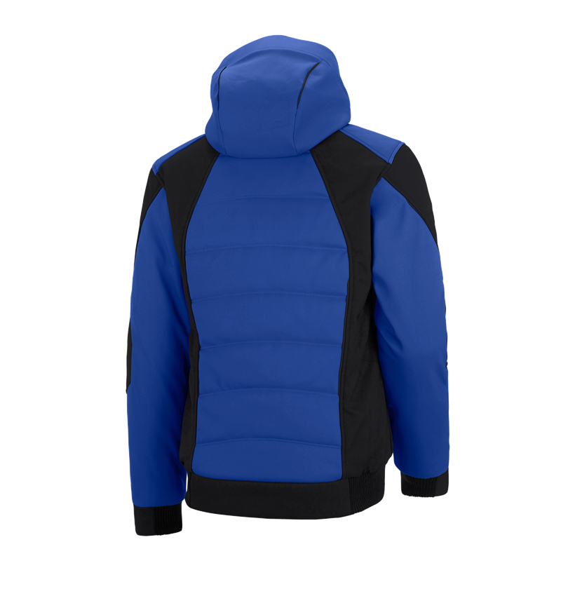 Pracovné bundy: Zimná softshellová bunda e.s.vision + nevadzovo modrá/čierna 3